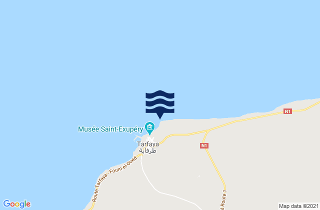 Mappa delle maree di Cap Juby, Morocco