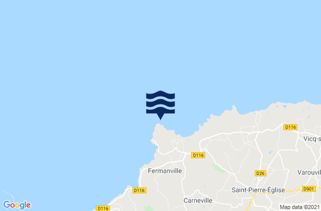 Mappa delle maree di Cap Lévi, France