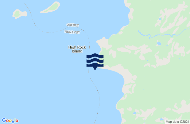 Mappa delle maree di Cap d'Espoir, Canada
