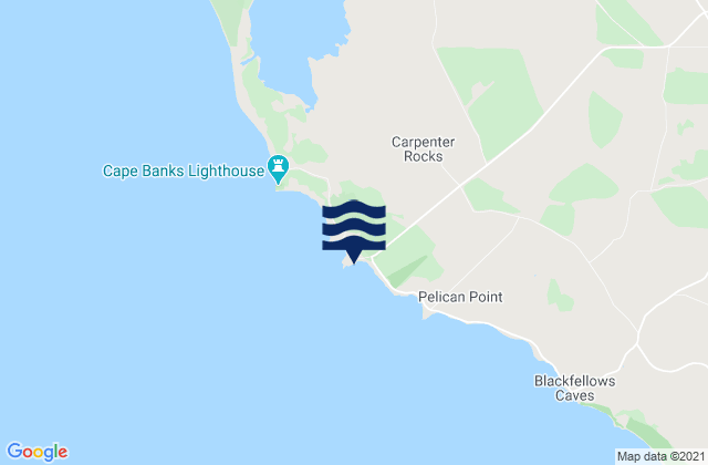 Mappa delle maree di Cape Banks, Australia