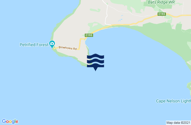 Mappa delle maree di Cape Bridgewater, Australia
