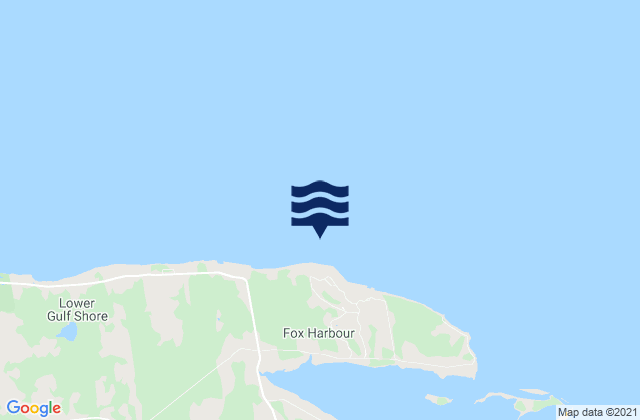 Mappa delle maree di Cape Cliff, Canada