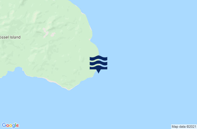 Mappa delle maree di Cape Deliverance, Papua New Guinea