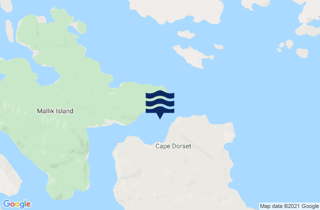 Mappa delle maree di Cape Dorset Harbour, Canada