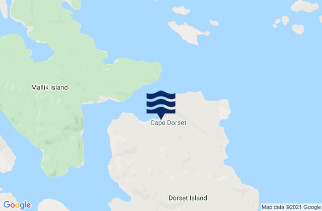 Mappa delle maree di Cape Dorset, Canada