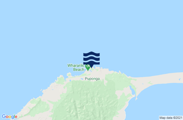 Mappa delle maree di Cape Farewell, New Zealand