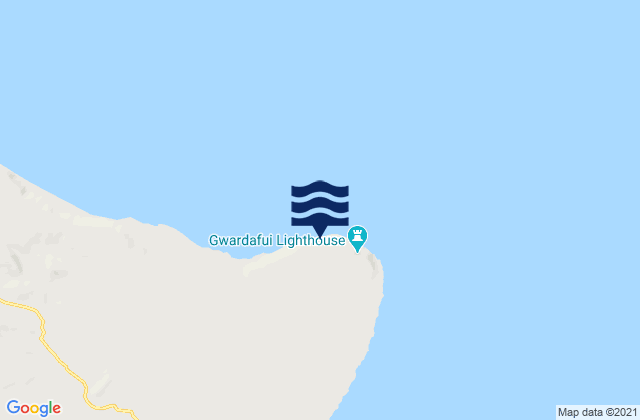 Mappa delle maree di Cape Guardafui (Ras Asir), Somalia