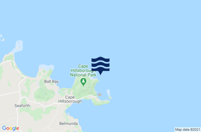 Mappa delle maree di Cape Hillsborough, Australia