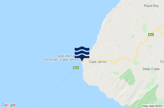 Mappa delle maree di Cape Jervis Port, Australia