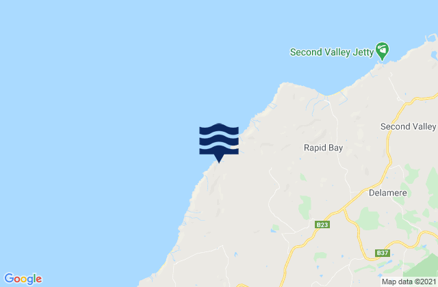 Mappa delle maree di Cape Jervis, Australia