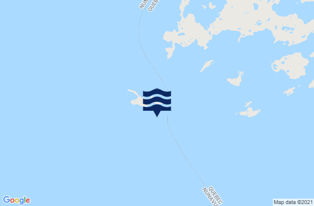 Mappa delle maree di Cape Jones Island, Canada