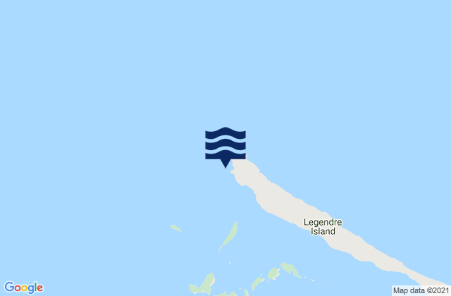 Mappa delle maree di Cape Legendre, Australia