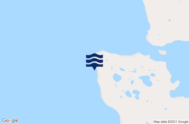 Mappa delle maree di Cape Miles, Canada