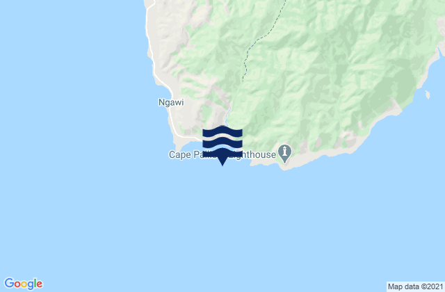 Mappa delle maree di Cape Palliser (Matakitakiakupe), New Zealand