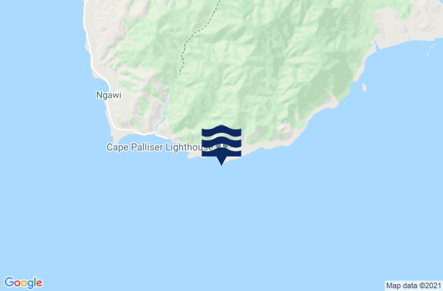 Mappa delle maree di Cape Palliser, New Zealand
