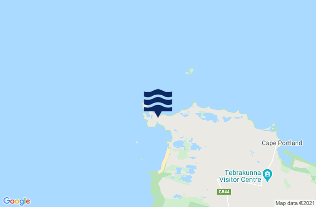 Mappa delle maree di Cape Portland, Australia