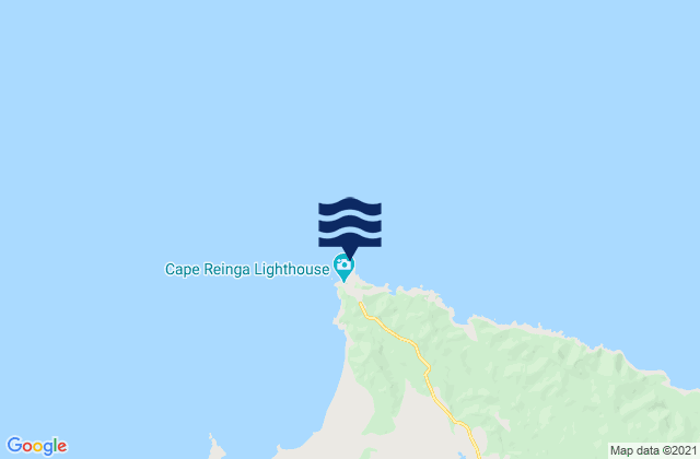 Mappa delle maree di Cape Reinga, New Zealand