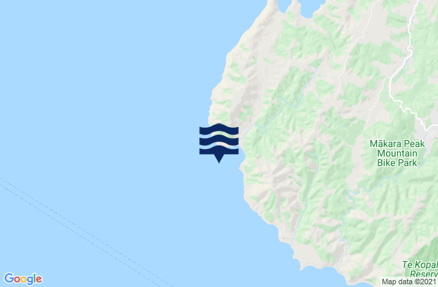 Mappa delle maree di Cape Terawhiti (Oteranga Bay), New Zealand