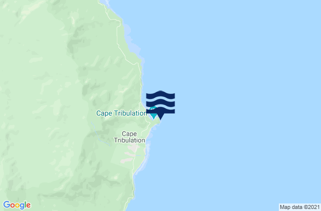 Mappa delle maree di Cape Tribulation, Australia