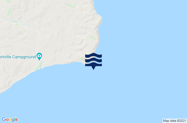 Mappa delle maree di Cape Turnagain, New Zealand
