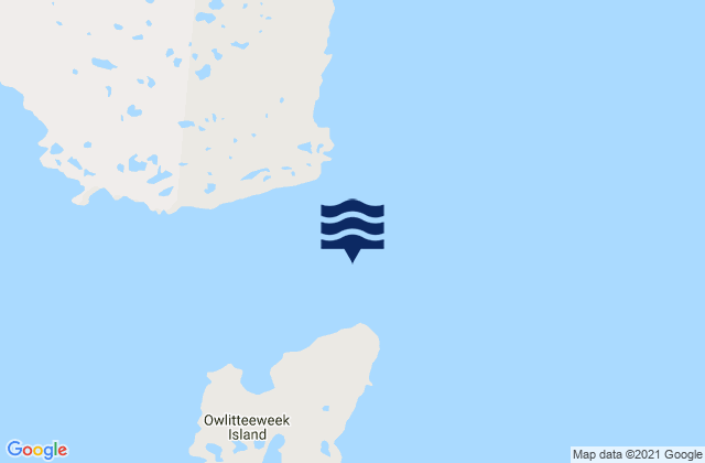 Mappa delle maree di Cape Wilson, Canada