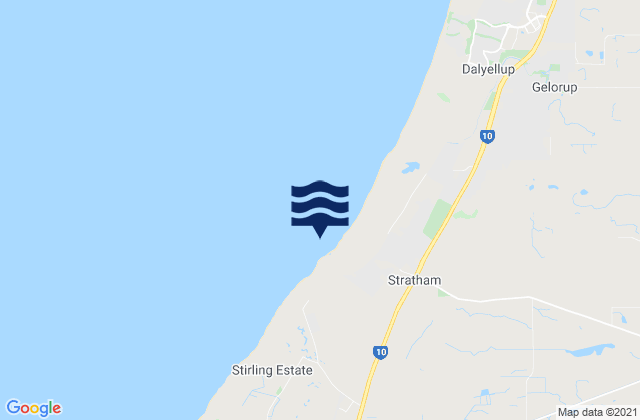 Mappa delle maree di Capel, Australia