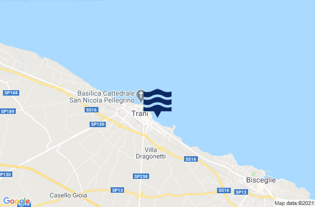 Mappa delle maree di Capirro, Italy