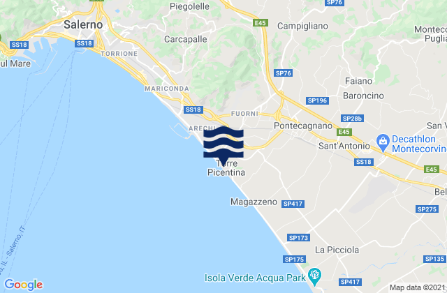Mappa delle maree di Capitignano, Italy