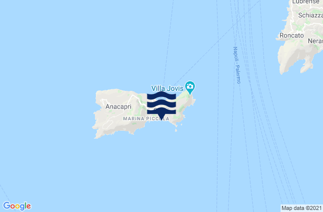 Mappa delle maree di Capri, Italy