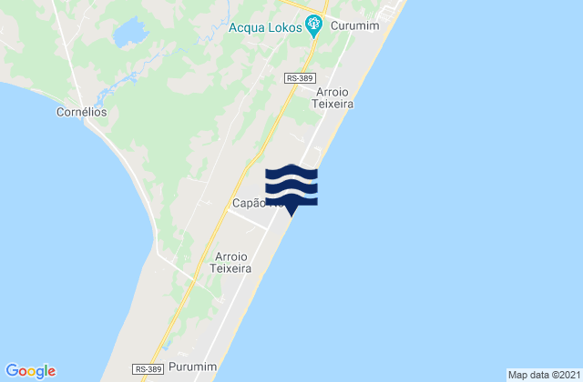 Mappa delle maree di Capão da Canoa, Brazil