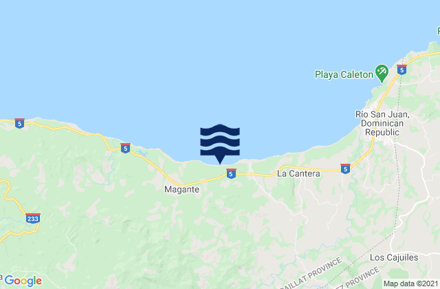 Mappa delle maree di Caracoles, Dominican Republic
