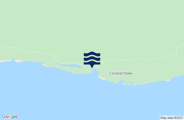 Mappa delle maree di Carapachibey, Cuba