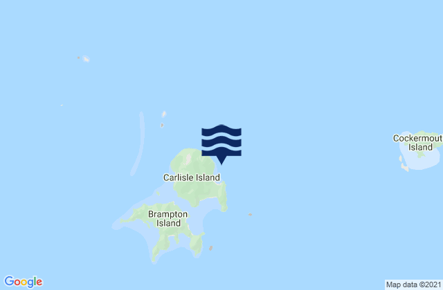 Mappa delle maree di Carlisle Island, Australia