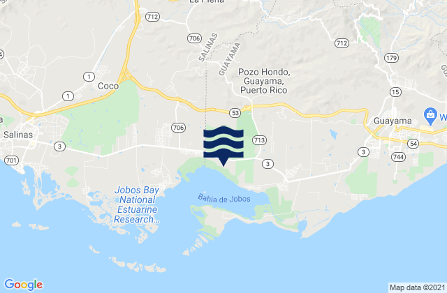 Mappa delle maree di Carmen Barrio, Puerto Rico
