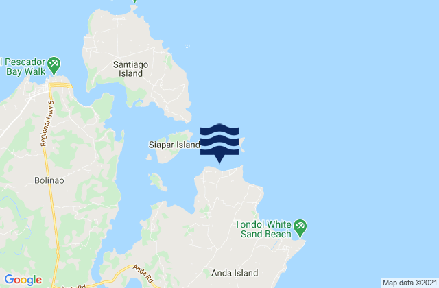 Mappa delle maree di Carot, Philippines