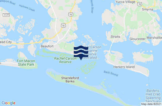 Mappa delle maree di Carrot Island, United States