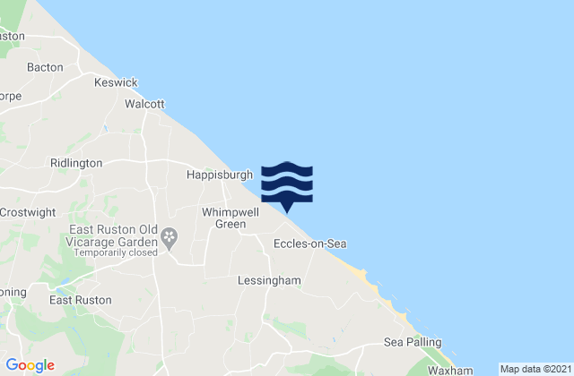 Mappa delle maree di Cart Gap, United Kingdom