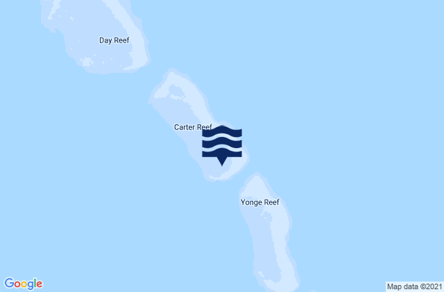 Mappa delle maree di Carter Reef, Australia