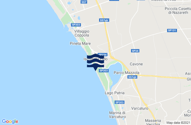 Mappa delle maree di Casal di Principe, Italy