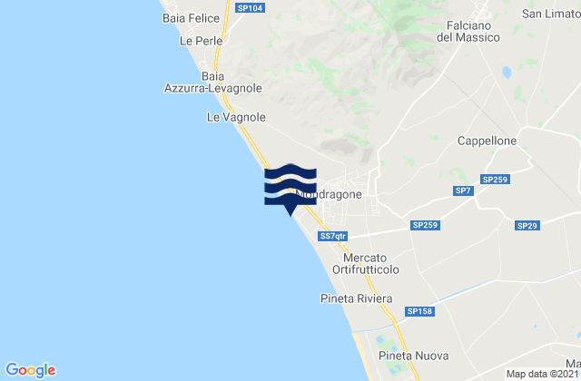 Mappa delle maree di Casanova, Italy
