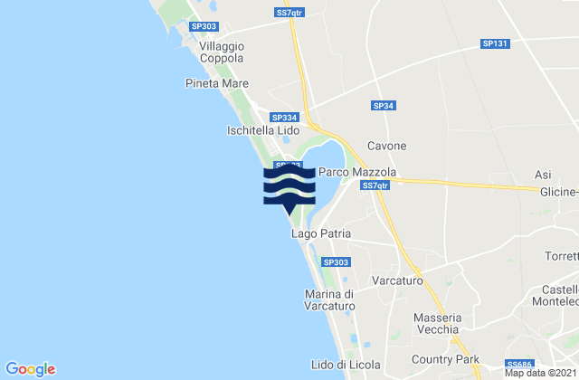 Mappa delle maree di Casapesenna, Italy