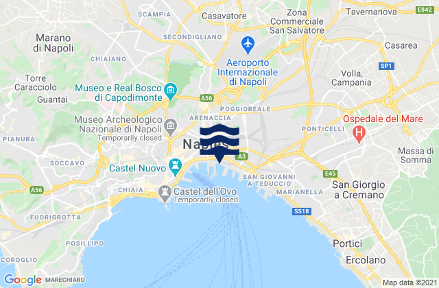 Mappa delle maree di Casavatore, Italy