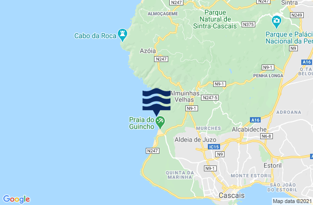 Mappa delle maree di Cascais, Portugal