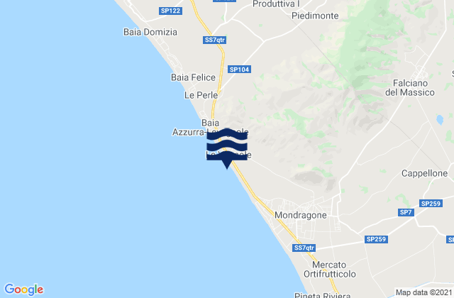 Mappa delle maree di Cascano, Italy