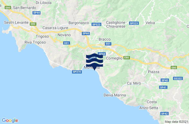Mappa delle maree di Castiglione, Italy