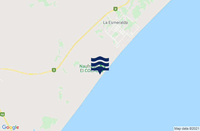 Mappa delle maree di Castillos, Uruguay