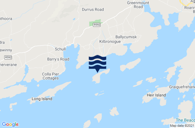 Mappa delle maree di Castle Island, Ireland