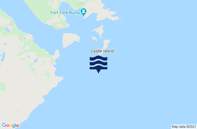 Mappa delle maree di Castle Island, Canada