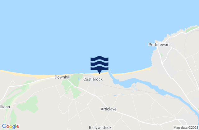 Mappa delle maree di Castlerock, United Kingdom