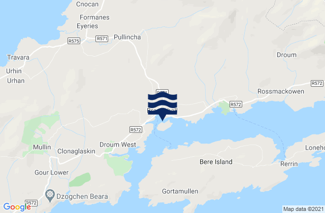 Mappa delle maree di Castletownbere, Ireland